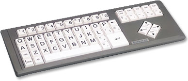 BigKeys LX with white keys in QWERTY order